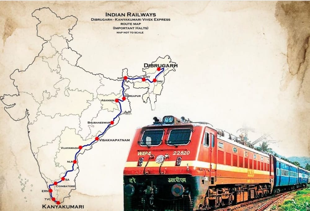 Vivek Express: The Longest Train Journey in India
