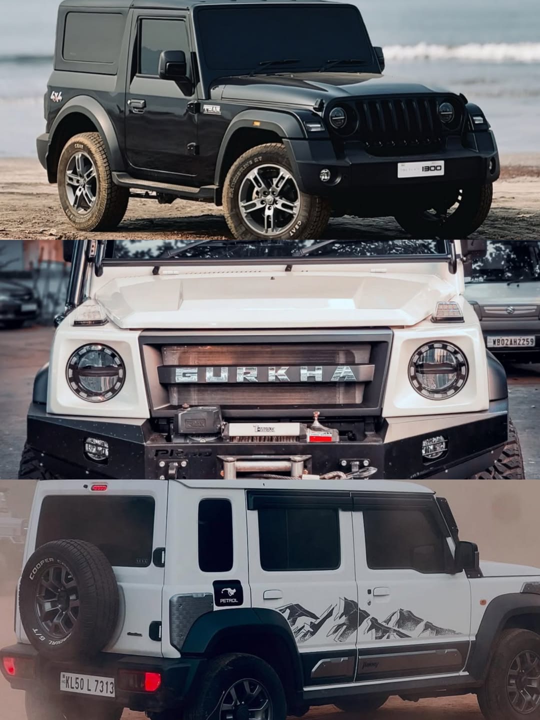 Force Gurkha vs Thar vs Jimny